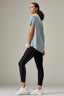 Effortless Crewneck top, Half Sleeve top Color Lead 