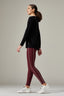 Women Long Sleeve active wear top -Black color
