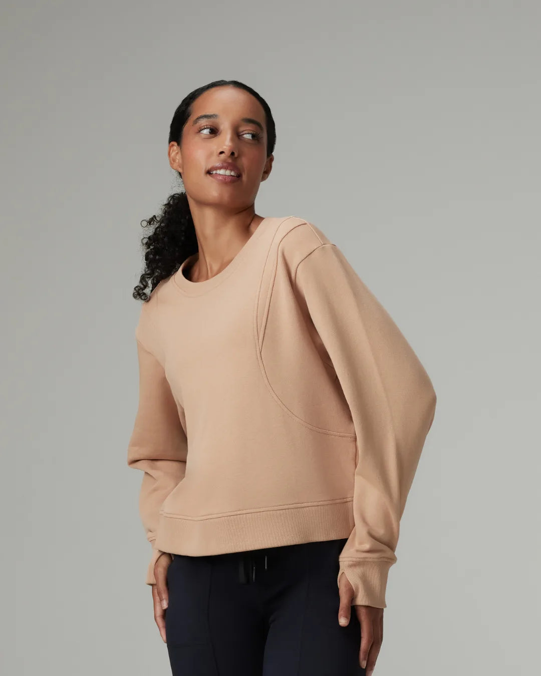 Seamed Cropped Sweatshirt