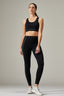 Women's weightless Performance leggings for Active wear | Black all size INSEAM 28” and Women Strappy Sports Bra Yoga Gym Bra black color